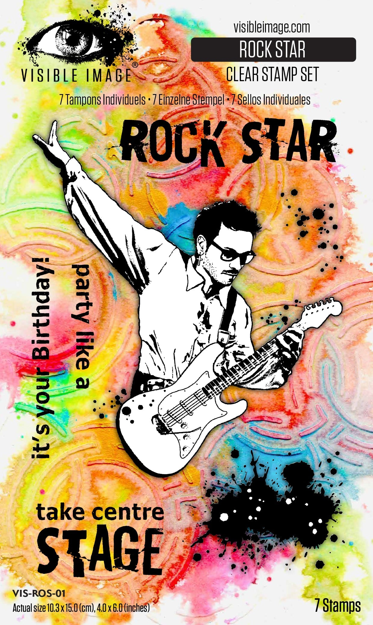 Visible Image Rock Star 4 in x 6 in Stamp Set