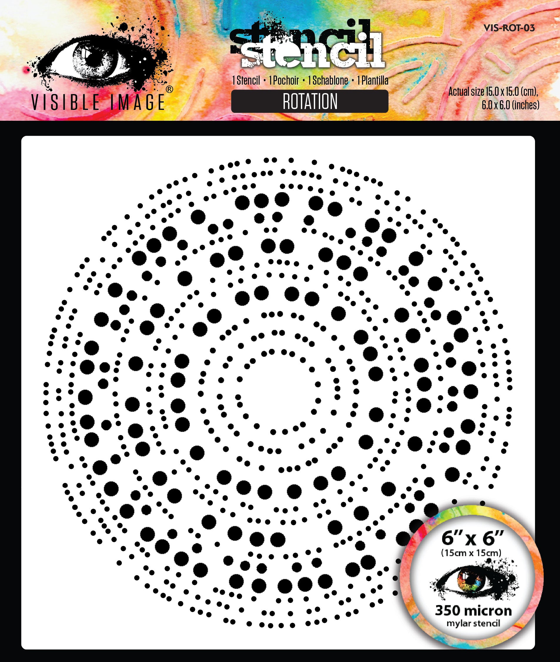 Visible Image Rotation 6in x 6in Stencil