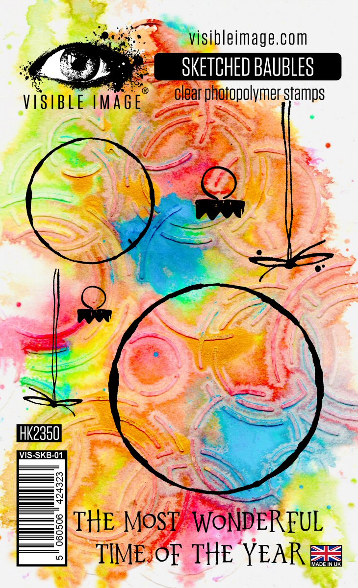 Visible Image Sketched Baubles - A6 Stamp Set