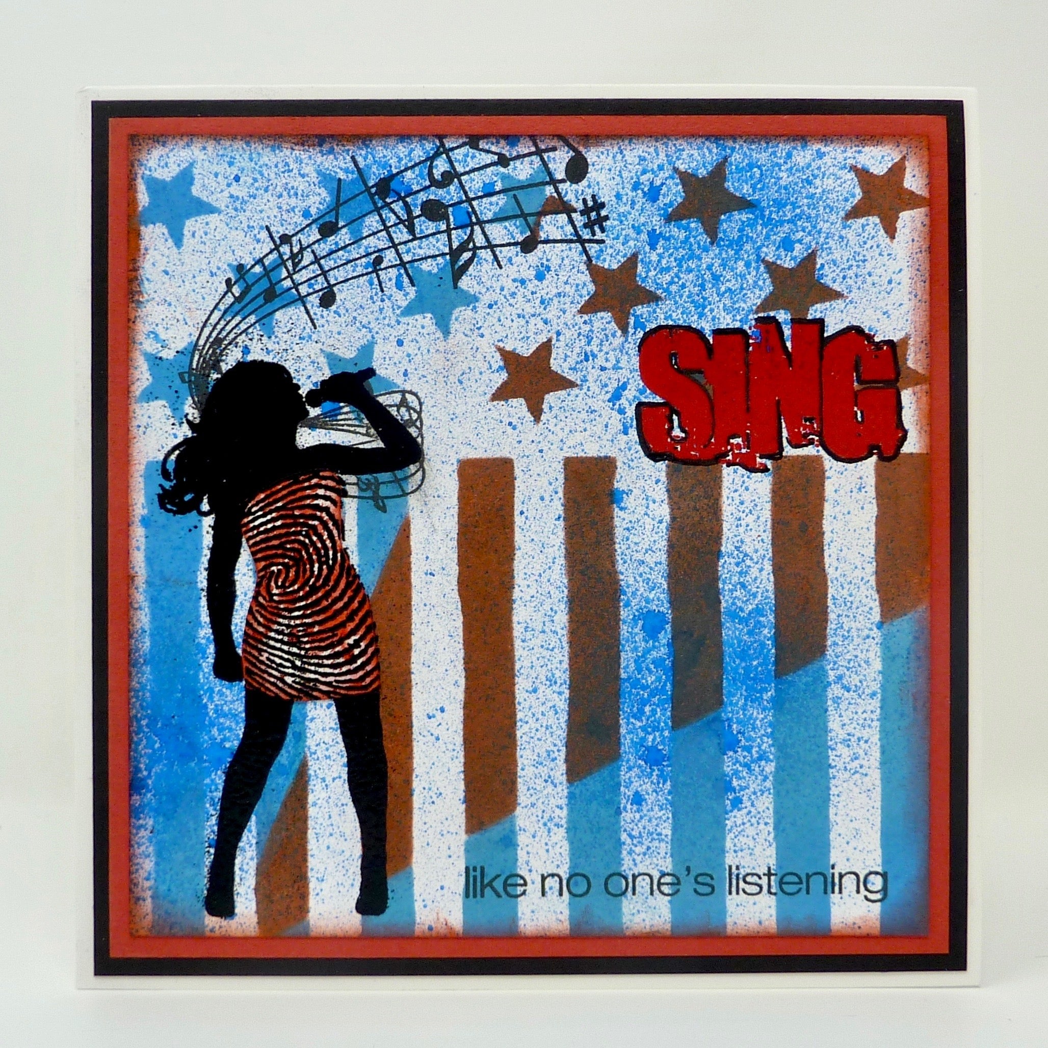 Visible Image Stars & Stripes Stencil - 6 x 6