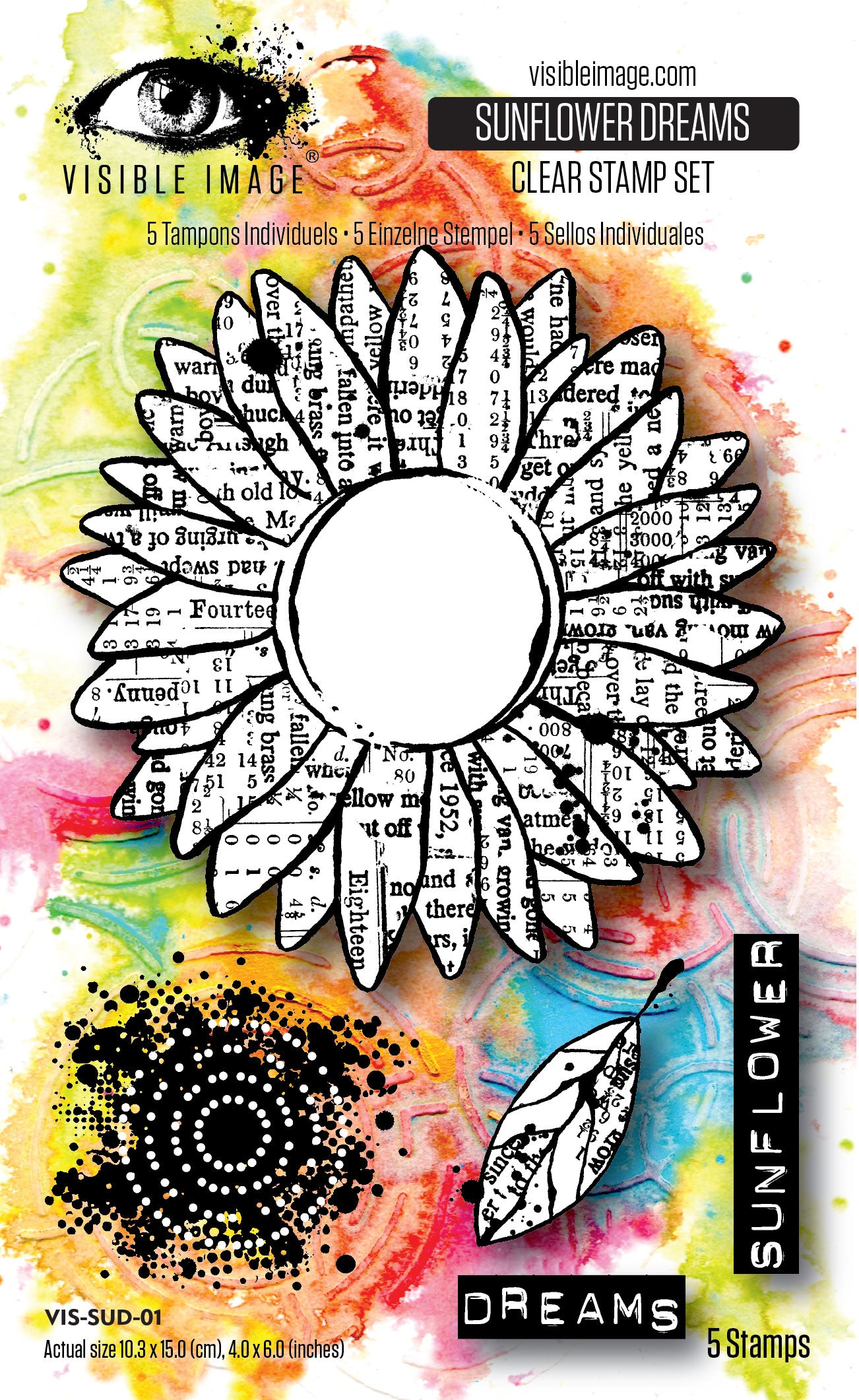Visible Image Sunflower Dreams 4in x 6in Stamp Set