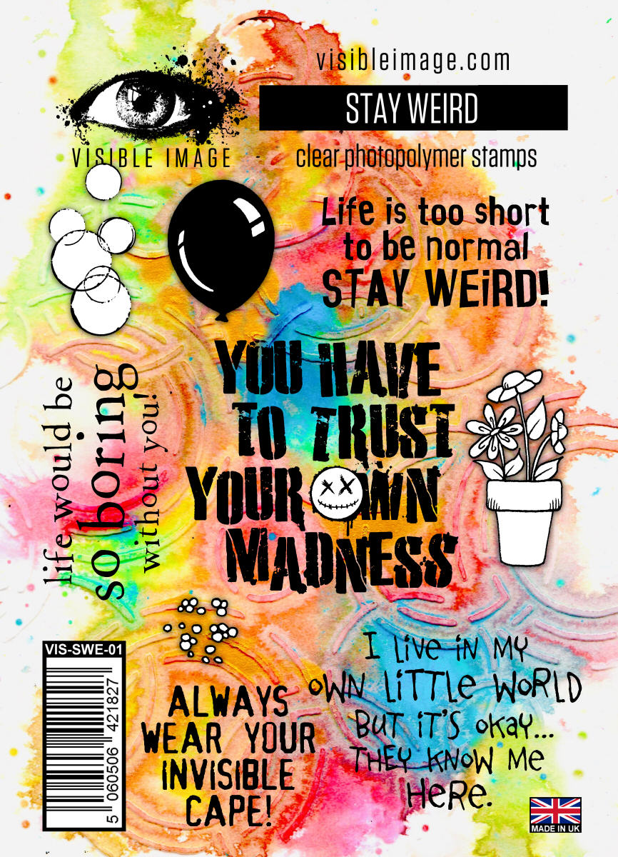 Visible Image Stay Weird - A6 Stamp Set