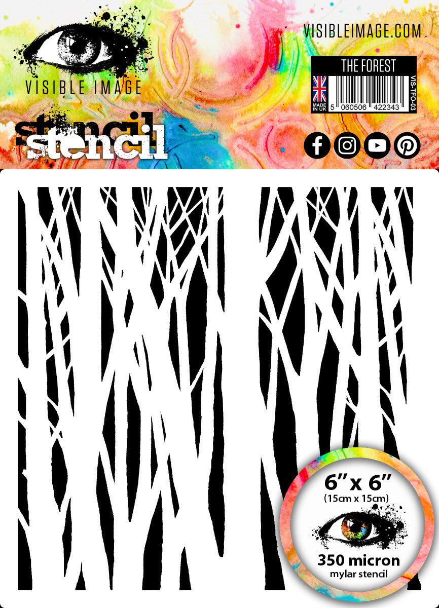 Visible Image The Forest Stencil - 6 x 6