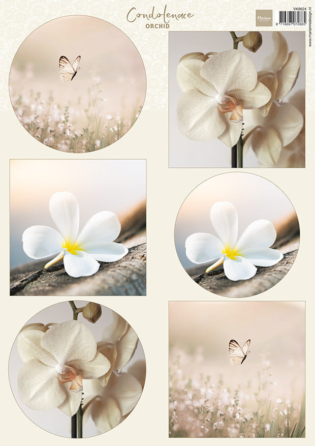 Marianne Design A4 Cutting Sheet - Condolence - Orchid