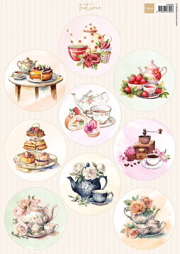 Marianne Design A4 Cutting Sheet - Circles - Teatime