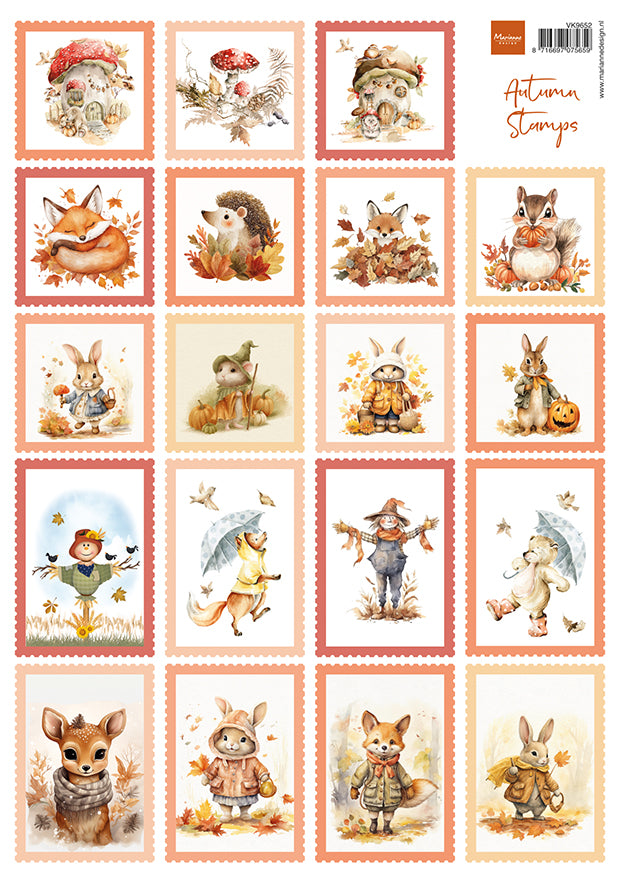 Marianne Design A4 Cutting Sheet - Autumn Stamps