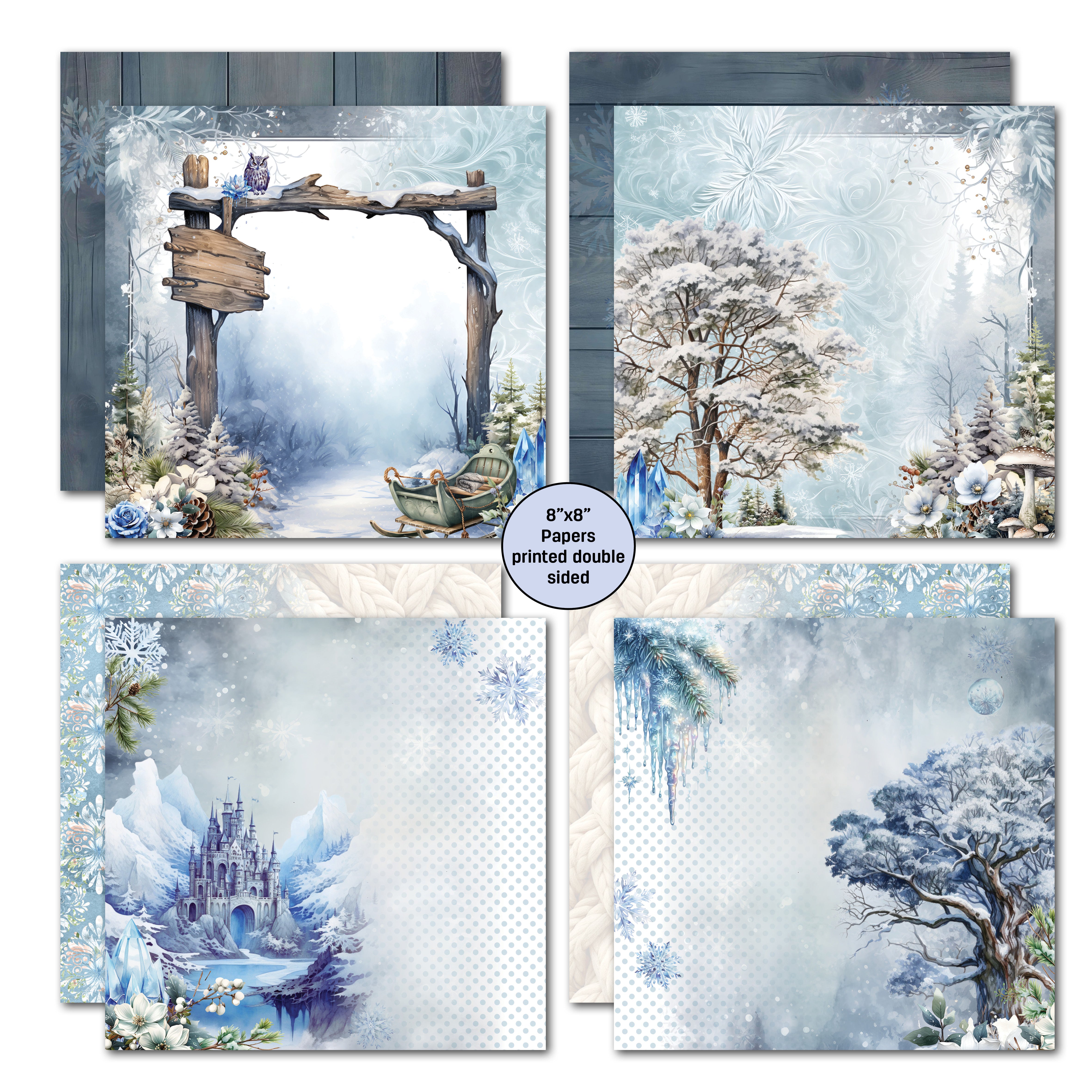 3Quarter Designs Winter Chronicles 8x8 Paper Pack