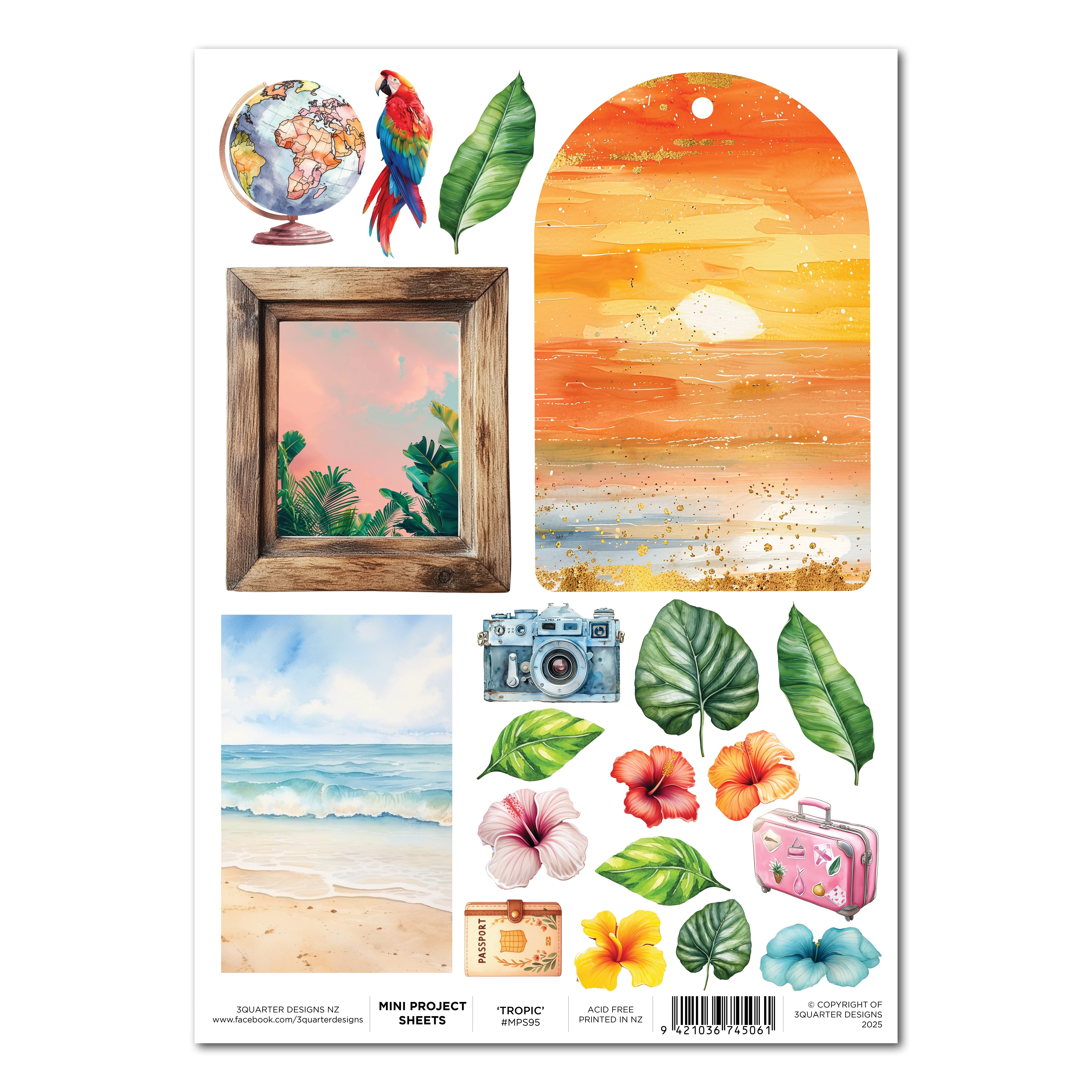 3Quarter Designs Tropic Excursion - Mini Project Sheet