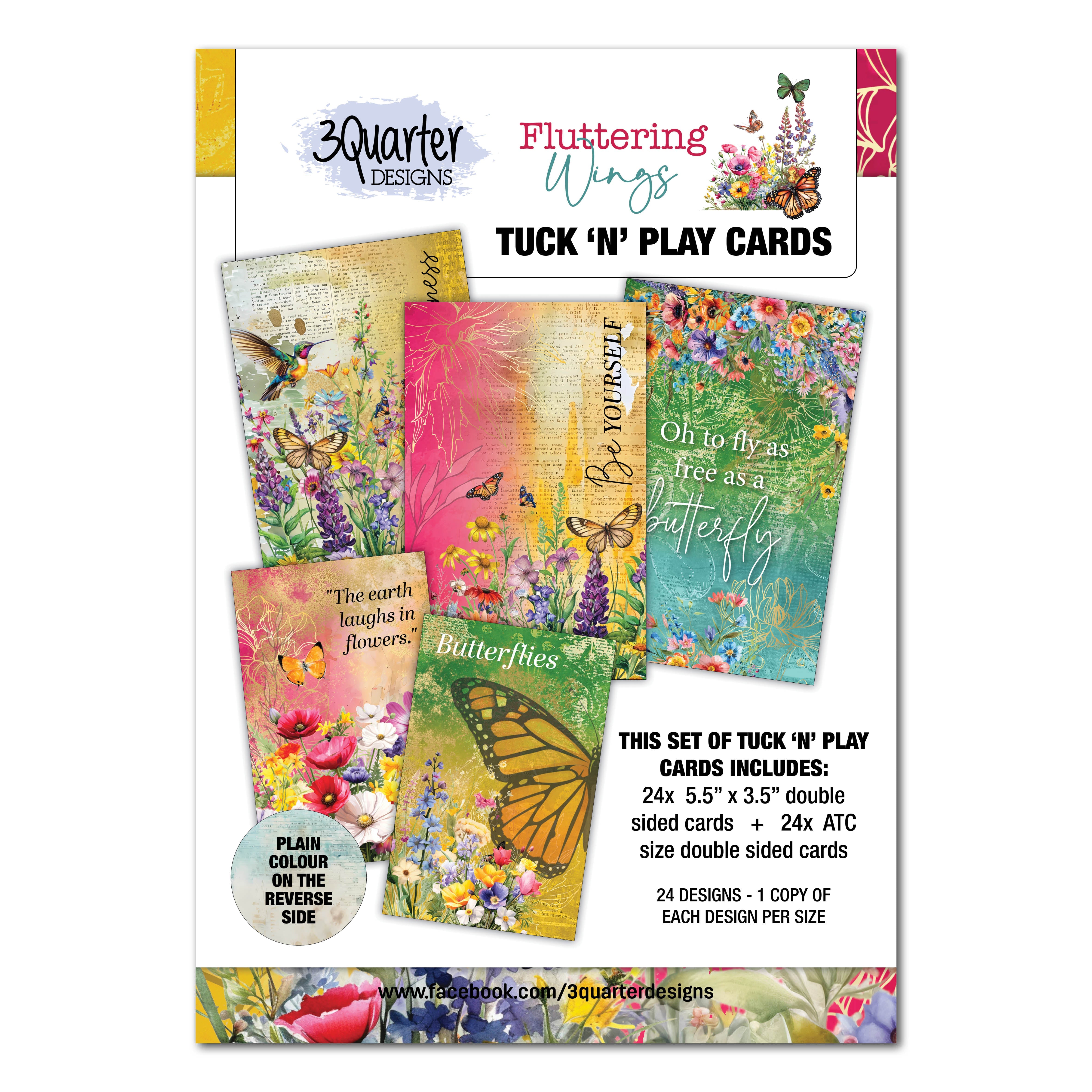 3Quarter Designs Fluttering Wings - Tuck N Play Cards