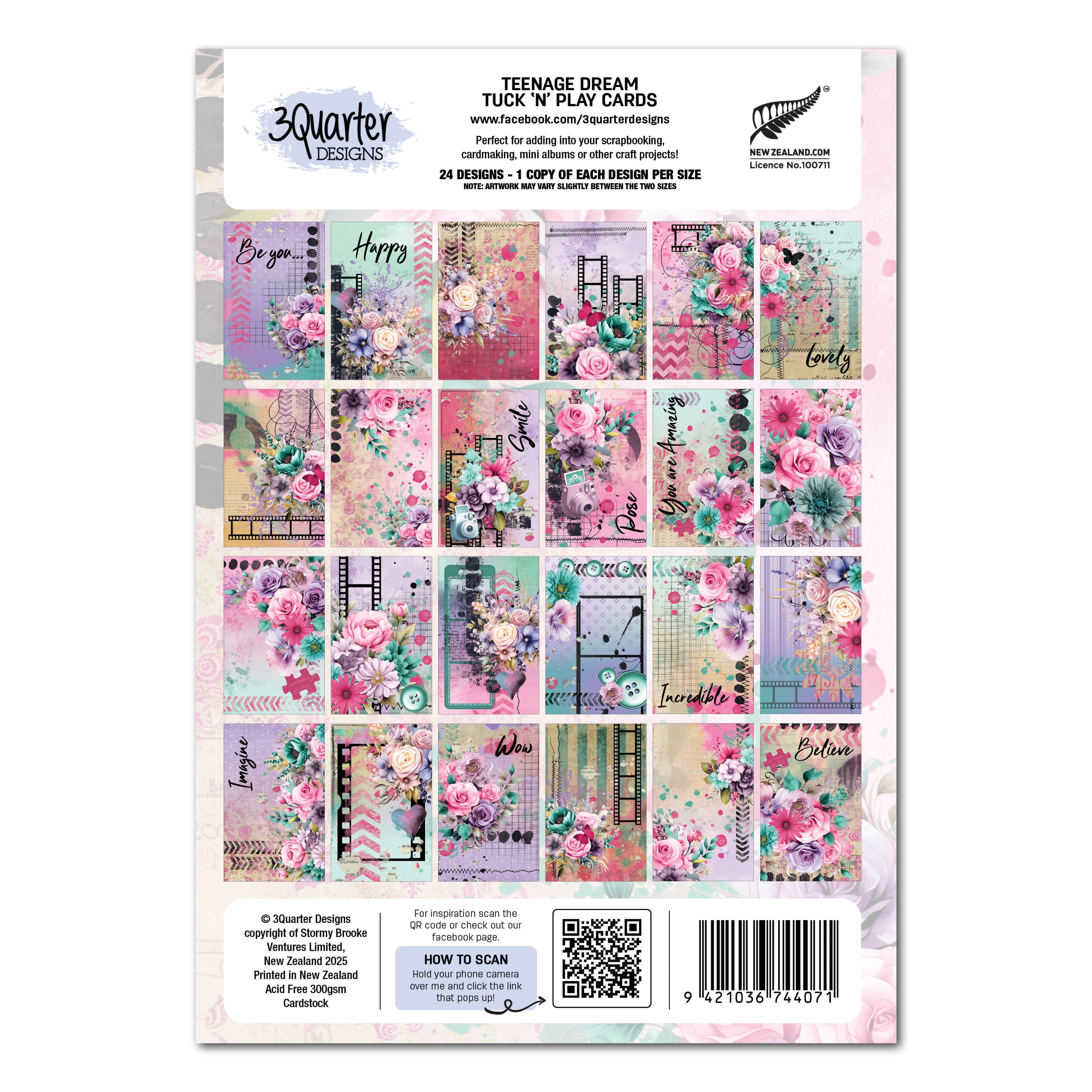 3Quarter Designs Teenage Dream - Tuck N Play Cards