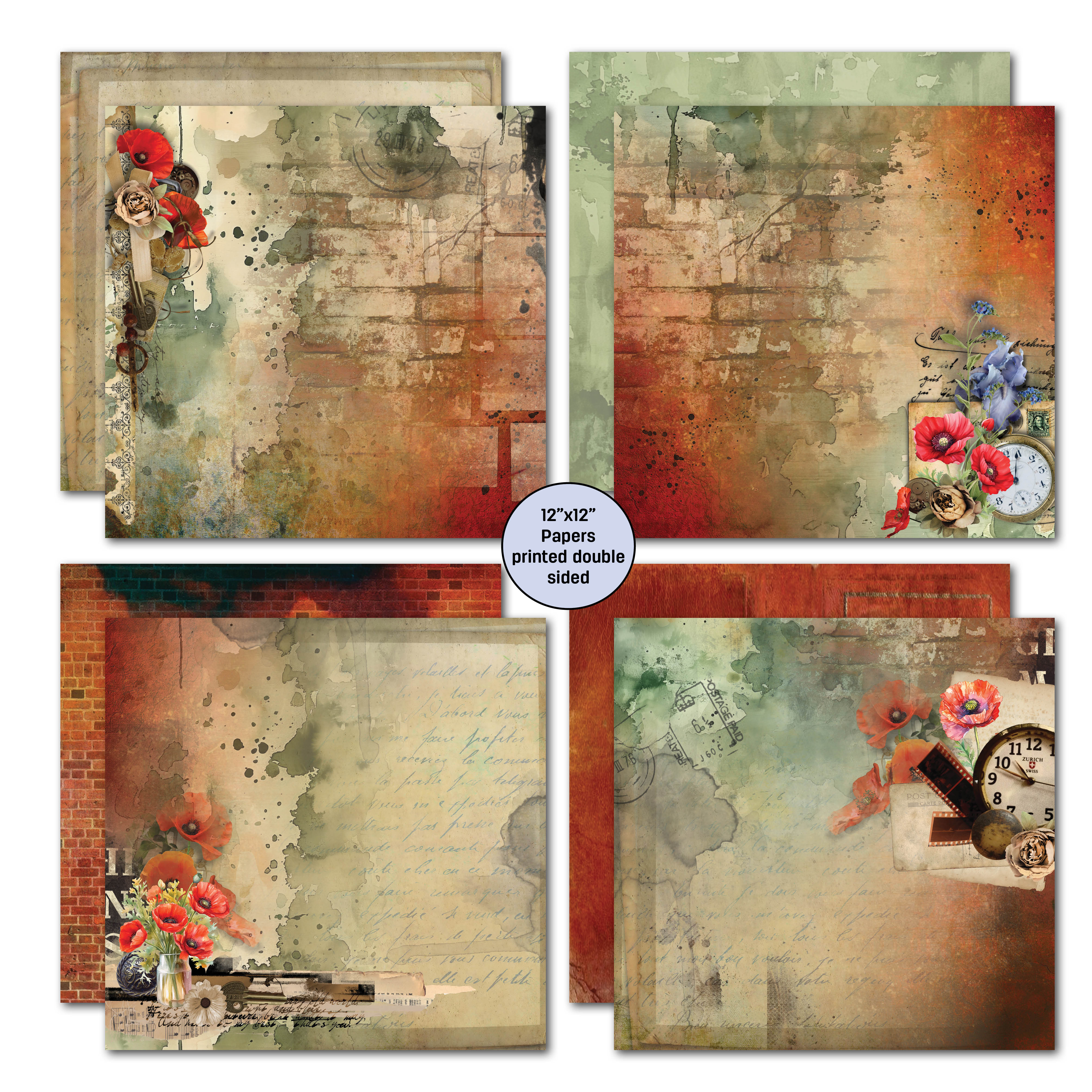 3Quarter Designs Never Forgotten 12x12 Design Paper & Diecuts Set