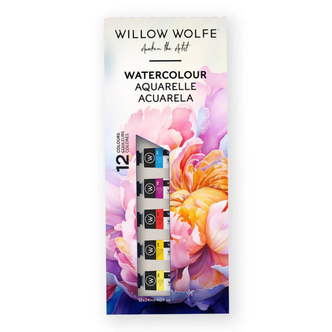 Willow Wolfe - Essentials Watercolor Paint Set 12x 12ml