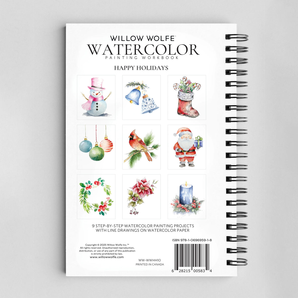 Willow Wolfe - Watercolor Workbook: Happy Holidays by Willow Wolfe