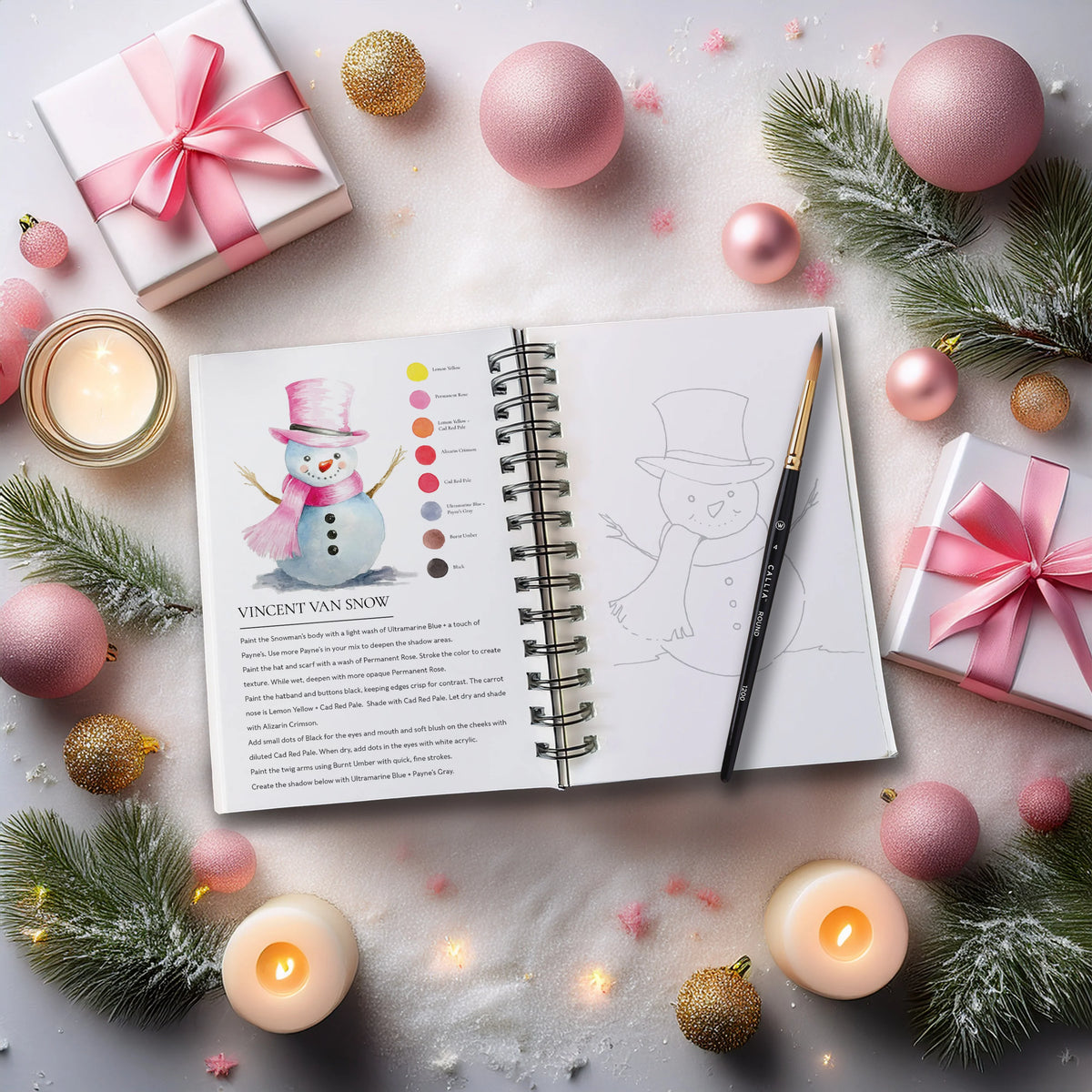 Willow Wolfe - Watercolor Workbook: Happy Holidays by Willow Wolfe