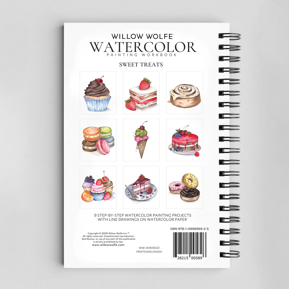 Willow Wolfe - Watercolor Workbook: Sweet Treats by Willow & Nya Wolfe