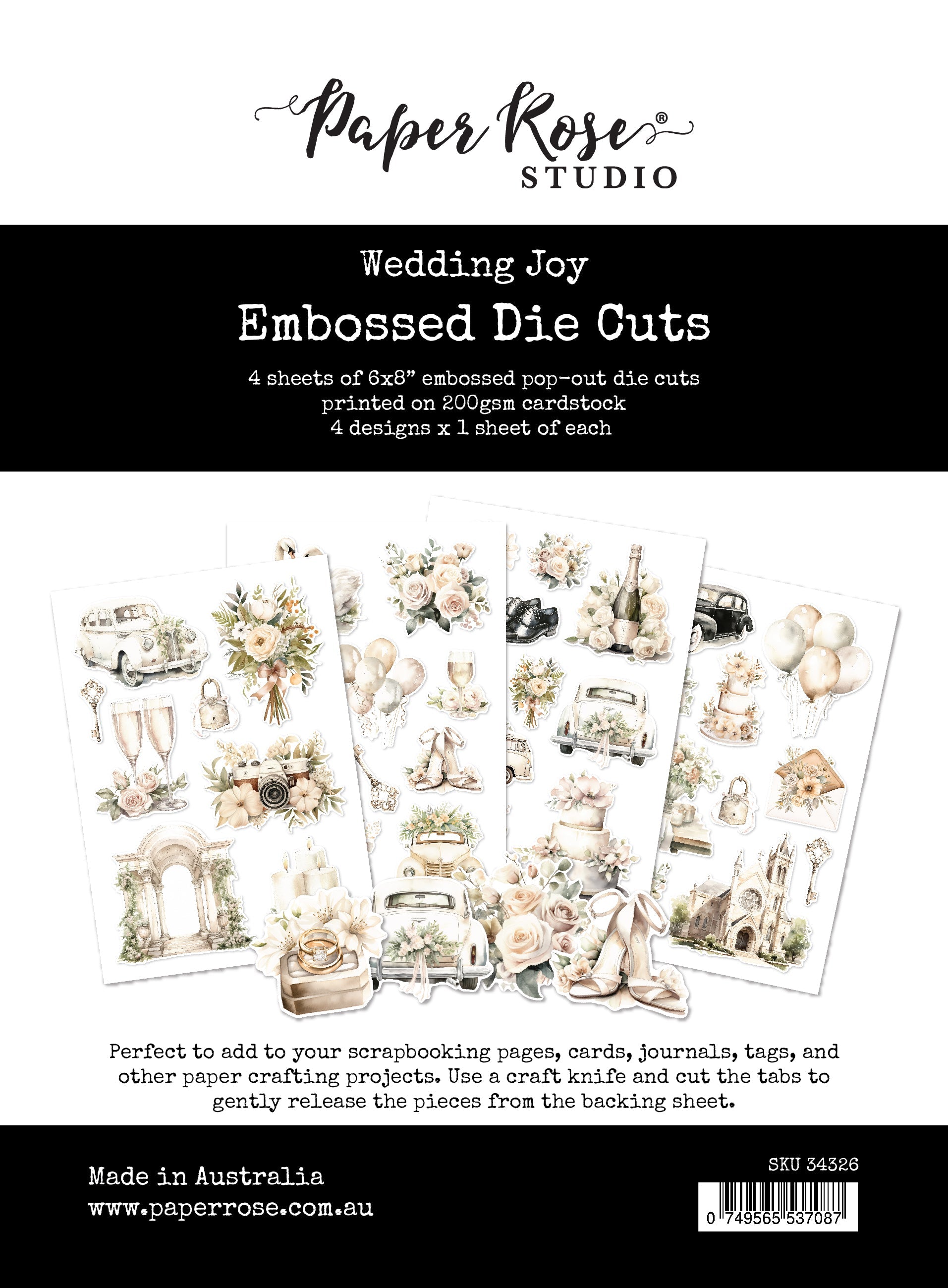 Wedding Joy Embossed Die Cuts 34326