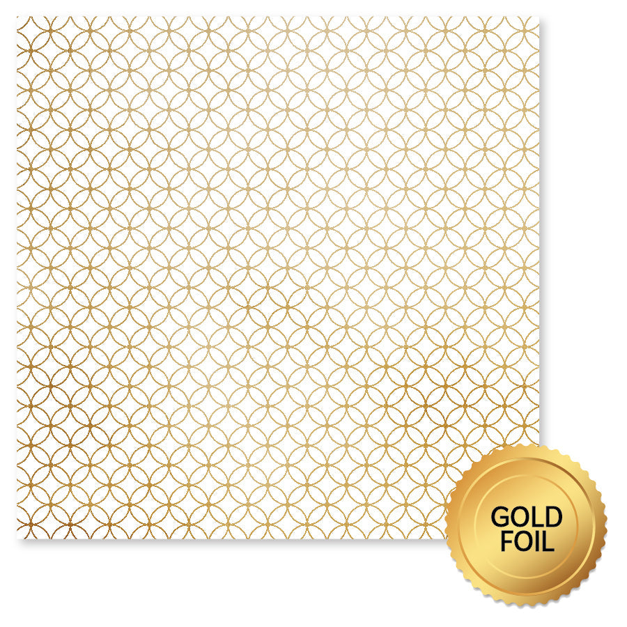Wedding Joy Foil Gold C 12 x 12 Paper (6 pc Bulk Pack) 34518