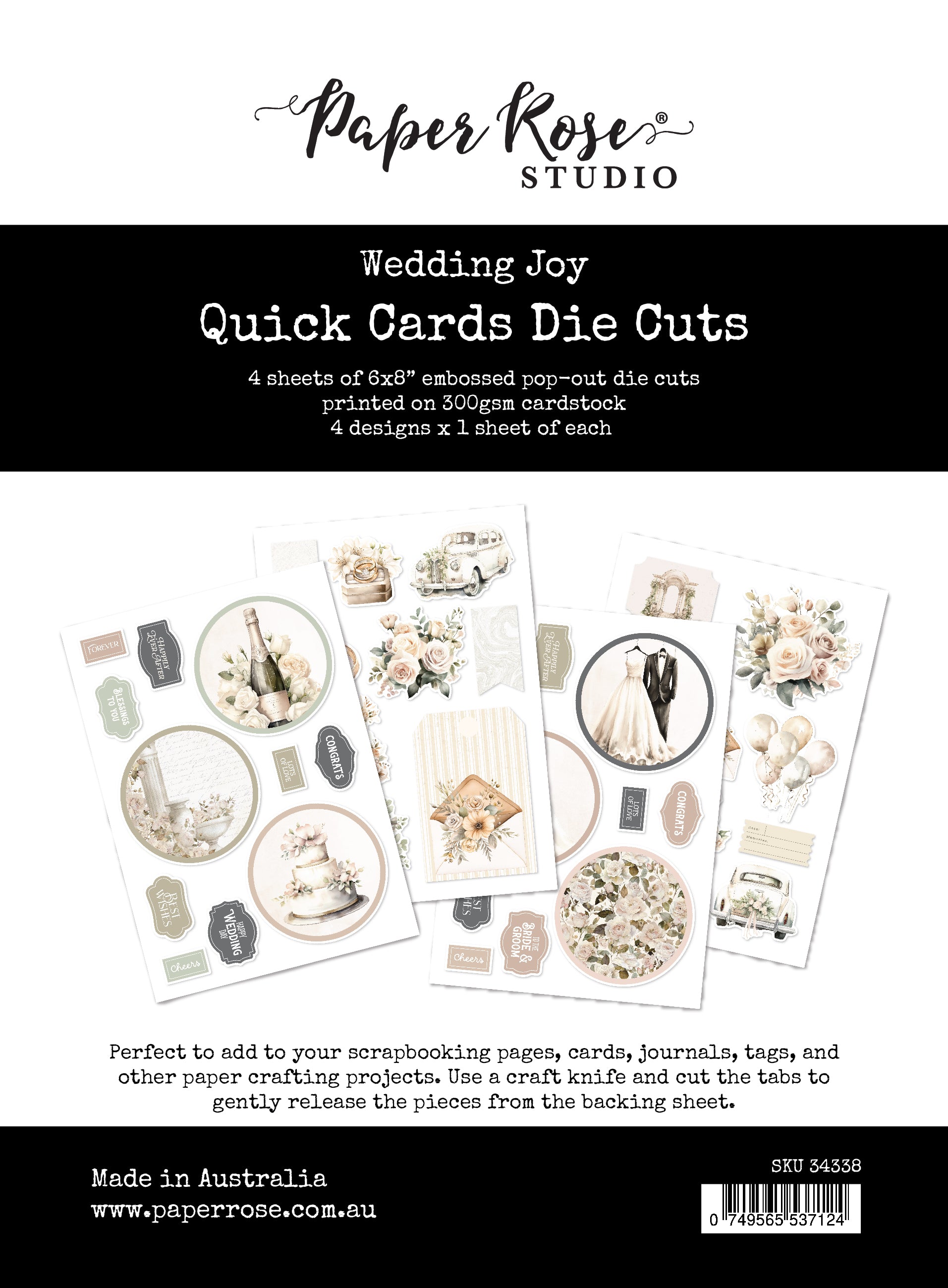 Wedding Joy Quick Cards Die Cuts 34338