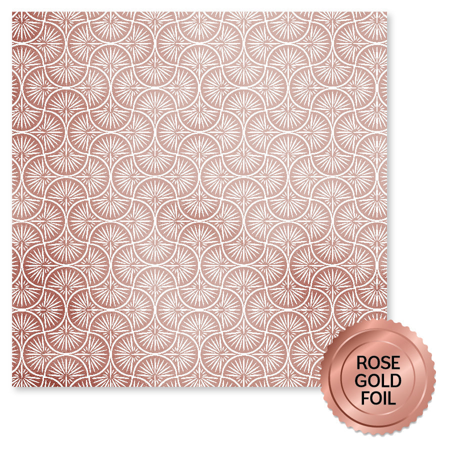 Wedding Joy Foil Rose Gold A 12 x 12 Paper (6 pc Bulk Pack) 34560