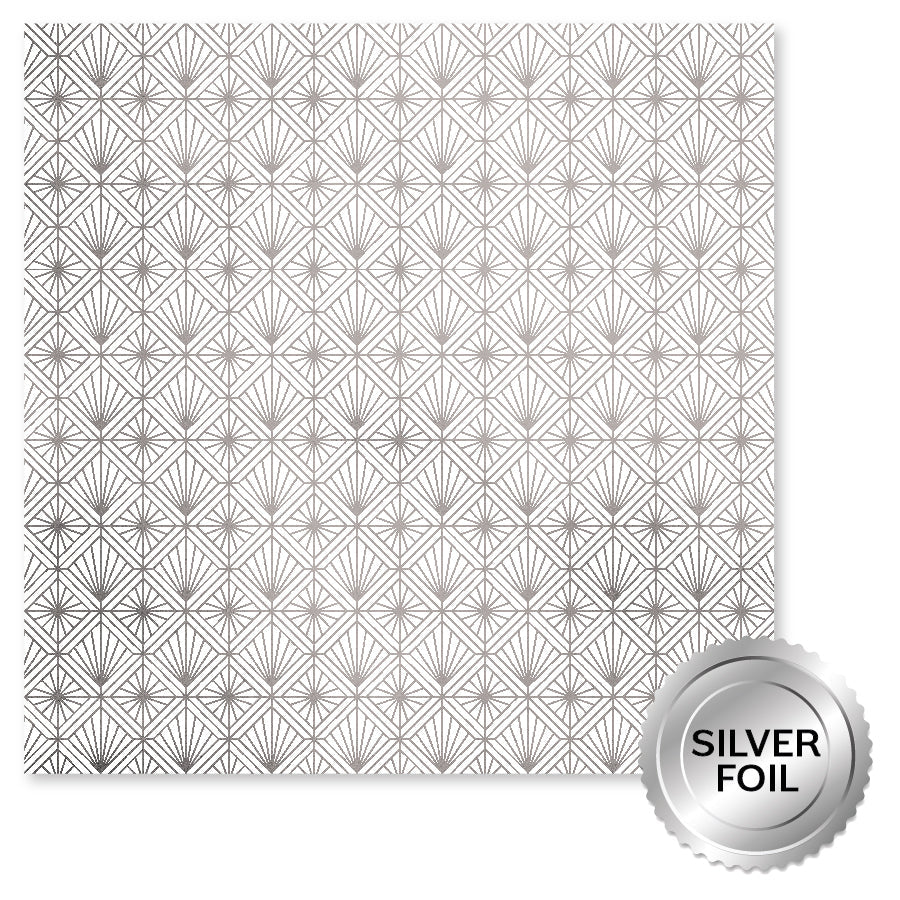 Wedding Joy Foil Silver B 12 x 12 Paper (6 pc Bulk Pack) 34539
