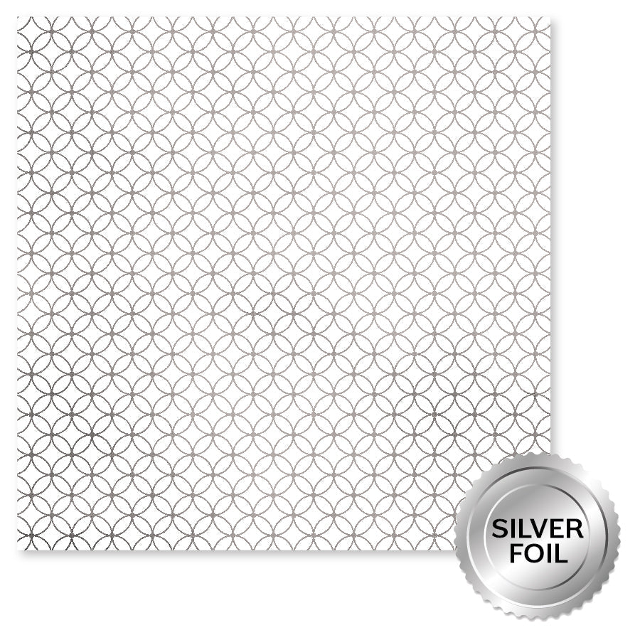 Wedding Joy Foil Silver C 12 x 12 Paper (6 pc Bulk Pack) 34542