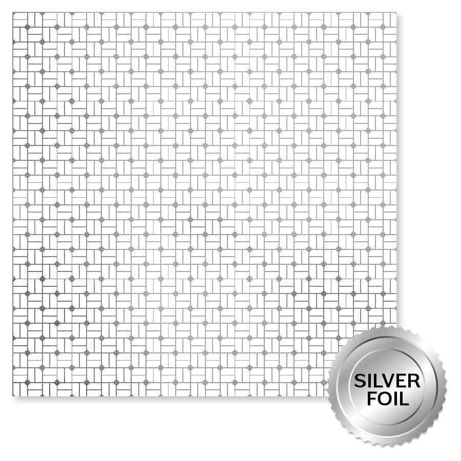 Wedding Joy Foil Silver E 12 x 12 Paper (6 pc Bulk Pack) 34548