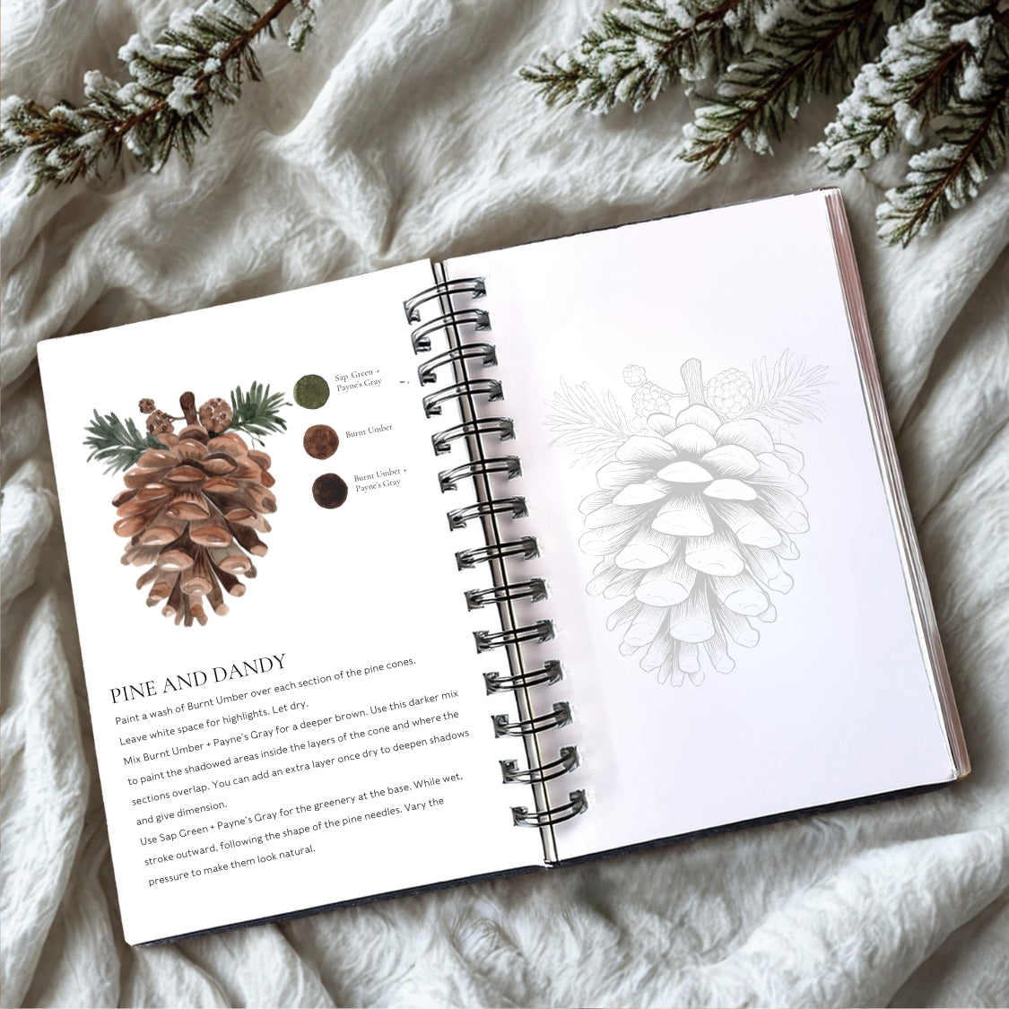 Willow Wolfe - Watercolor Workbook: Winter Glow by Willow & Nya Wolfe