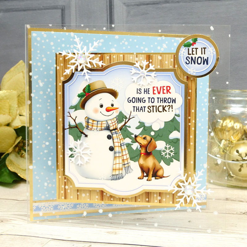 Christmas Crackers Topper Sheet - Let it Snow