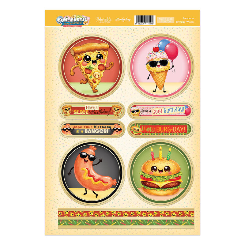 Pun-tastic - Yum-believable Topper Sheet - Pun-derful Birthday Wishes