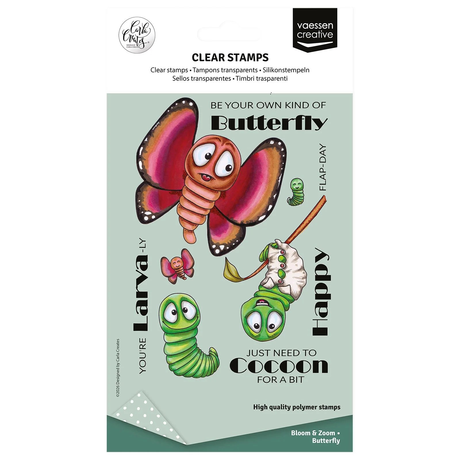 Vaessen Creative • Clear Stamps by Carla Creates Butterfly 15pcs