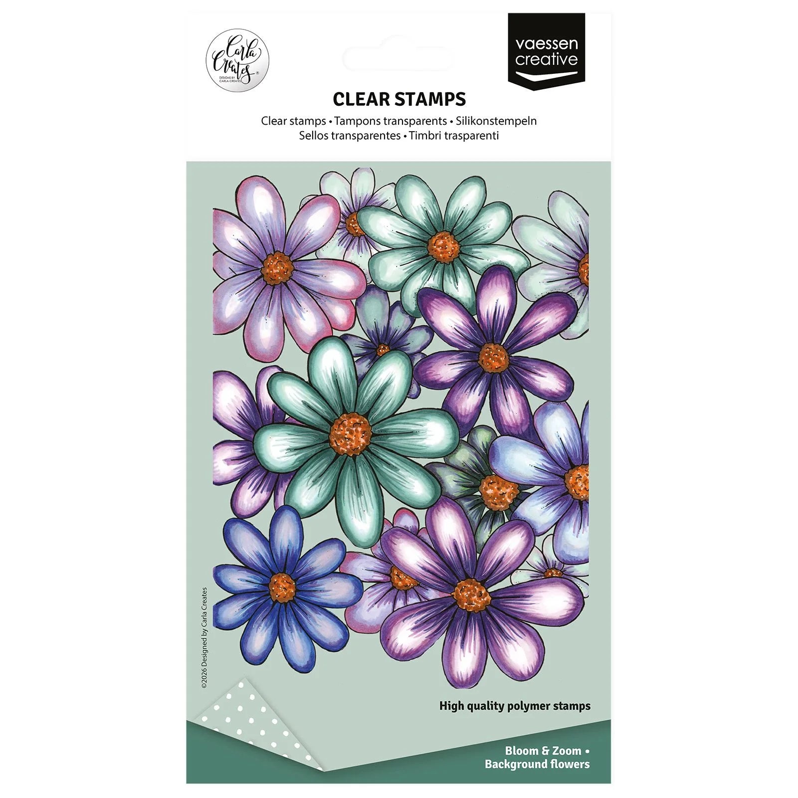 Vaessen Creative • Clear Stamp by Carla Creates Background Flowers