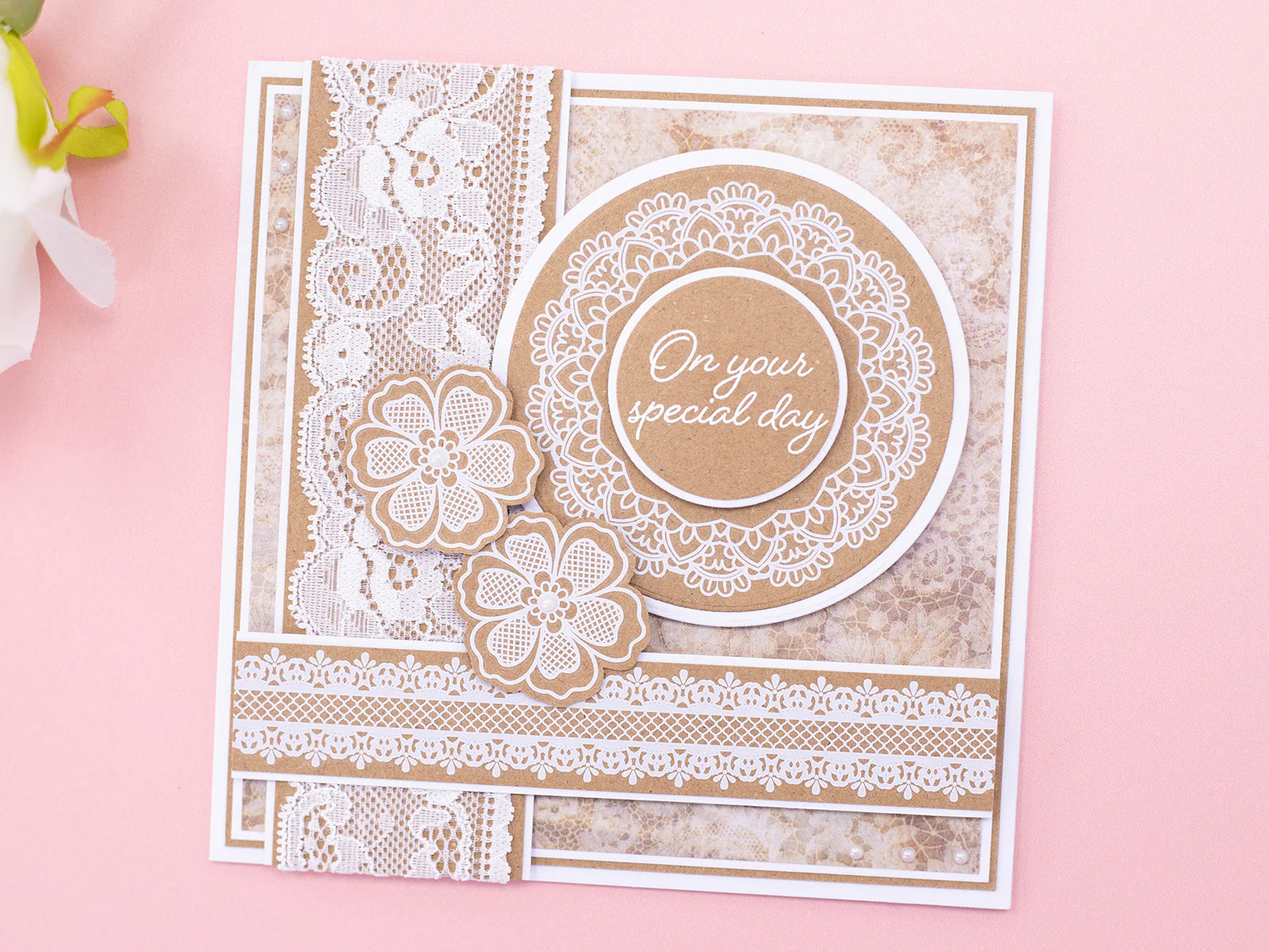Sara Signature Antique Lace - 6" x 6" Embellishment Rub Ons