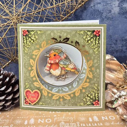 Delightful Patchwork Pals at Christmas Decoupage Card Kit