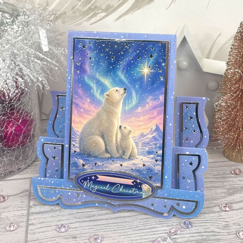 Christmas Centre-Stepper Cards - Stunning Silver