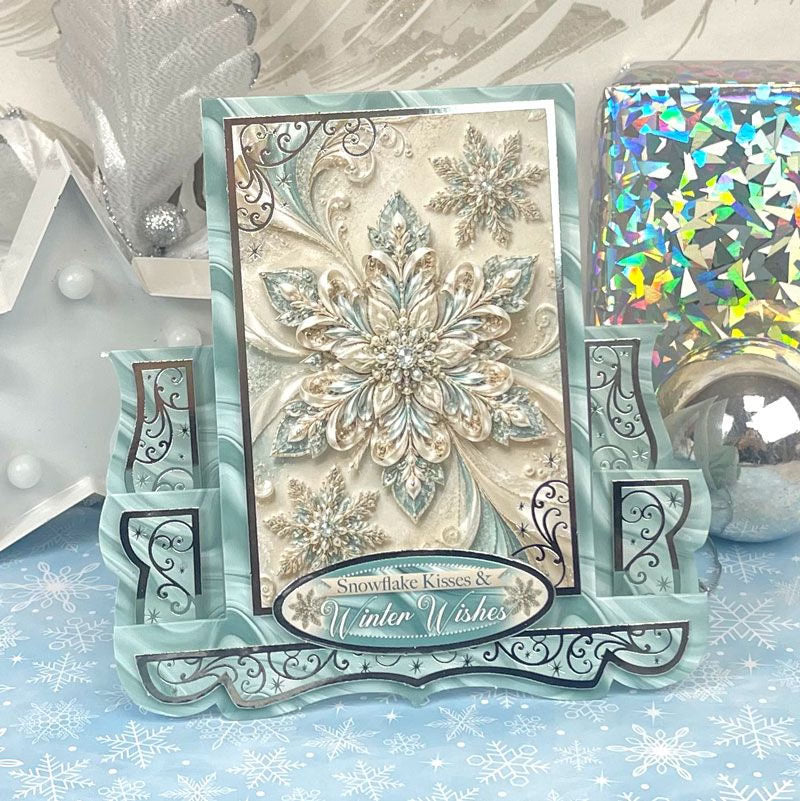 Christmas Centre-Stepper Cards - Stunning Silver
