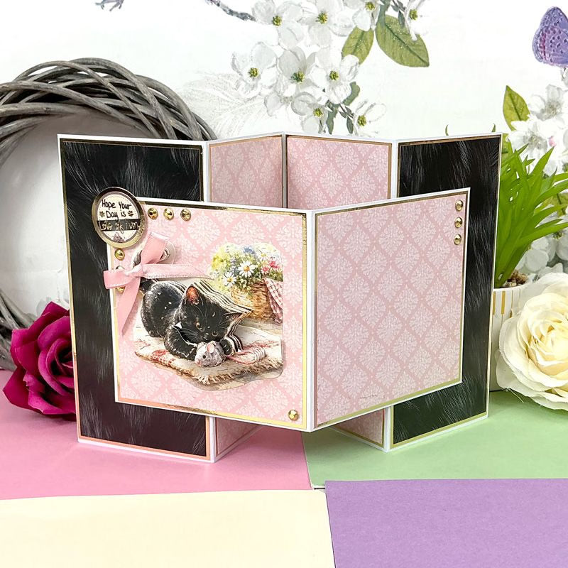 Tuxedo Cat & Black Cat Decoupage Topper Sheet