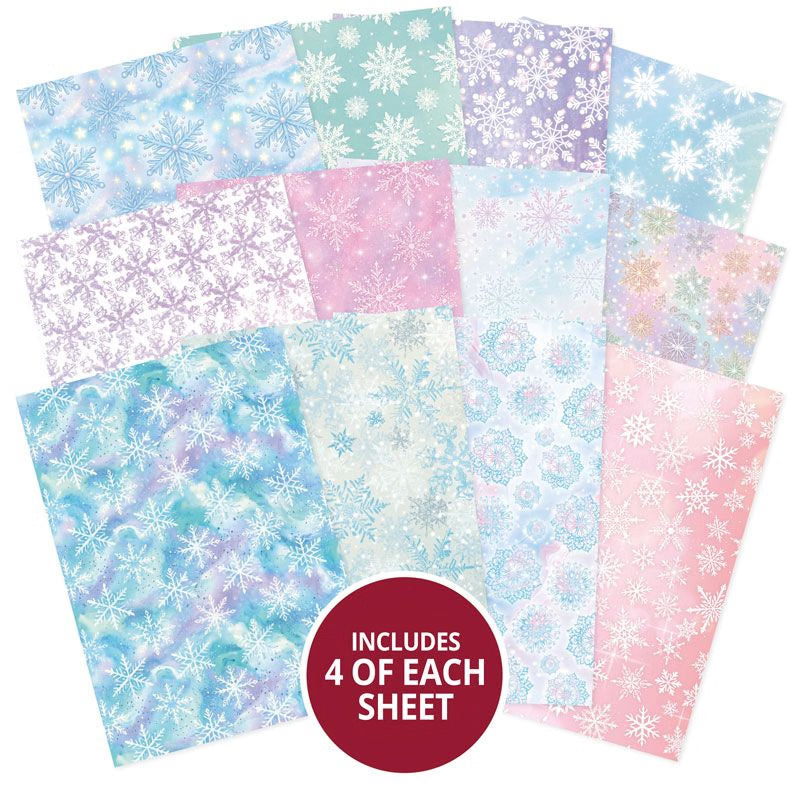Hunkydory Essential Selection Paper Pad - Pastel Snowflakes