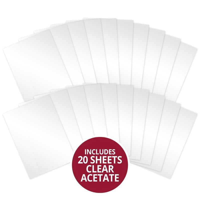 Heavyweight Clear Acetate - 220 Micron x 20 Sheets ESS136