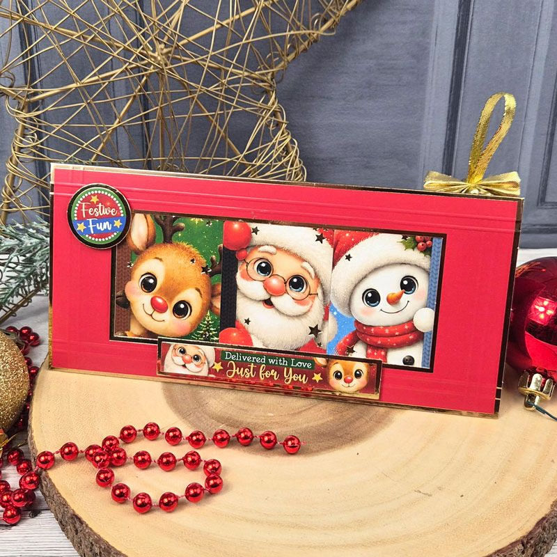 DL Foiled Aperture Card Blanks - Festive Edition