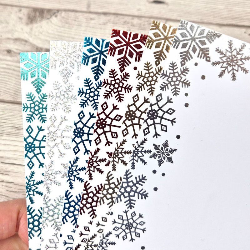 Foiled Edge Card Blanks & Envelopes Megabuy - Snowflake Edition
