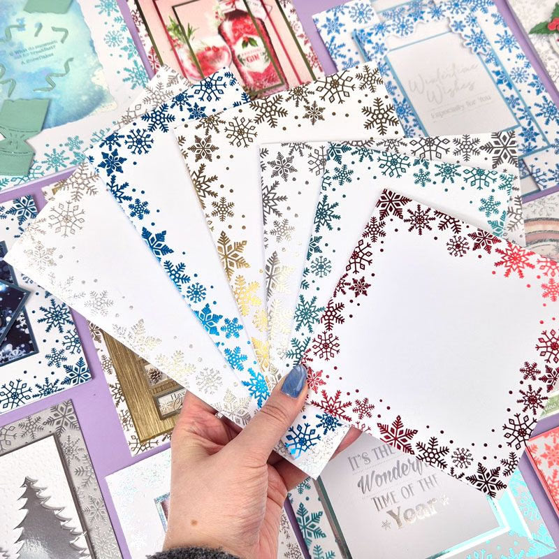 Foiled Edge Card Blanks & Envelopes Megabuy - Snowflake Edition