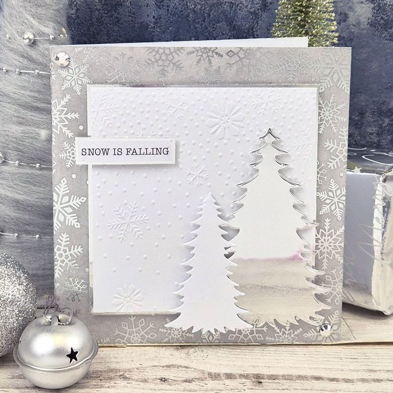 Snowflake Foiled Edge Card Blanks & Envelopes - 6" x 6"