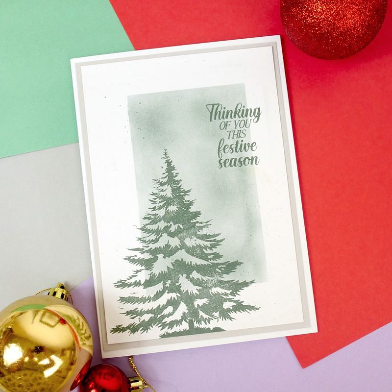 For the Love of Stamps - Layering Christmas Tree