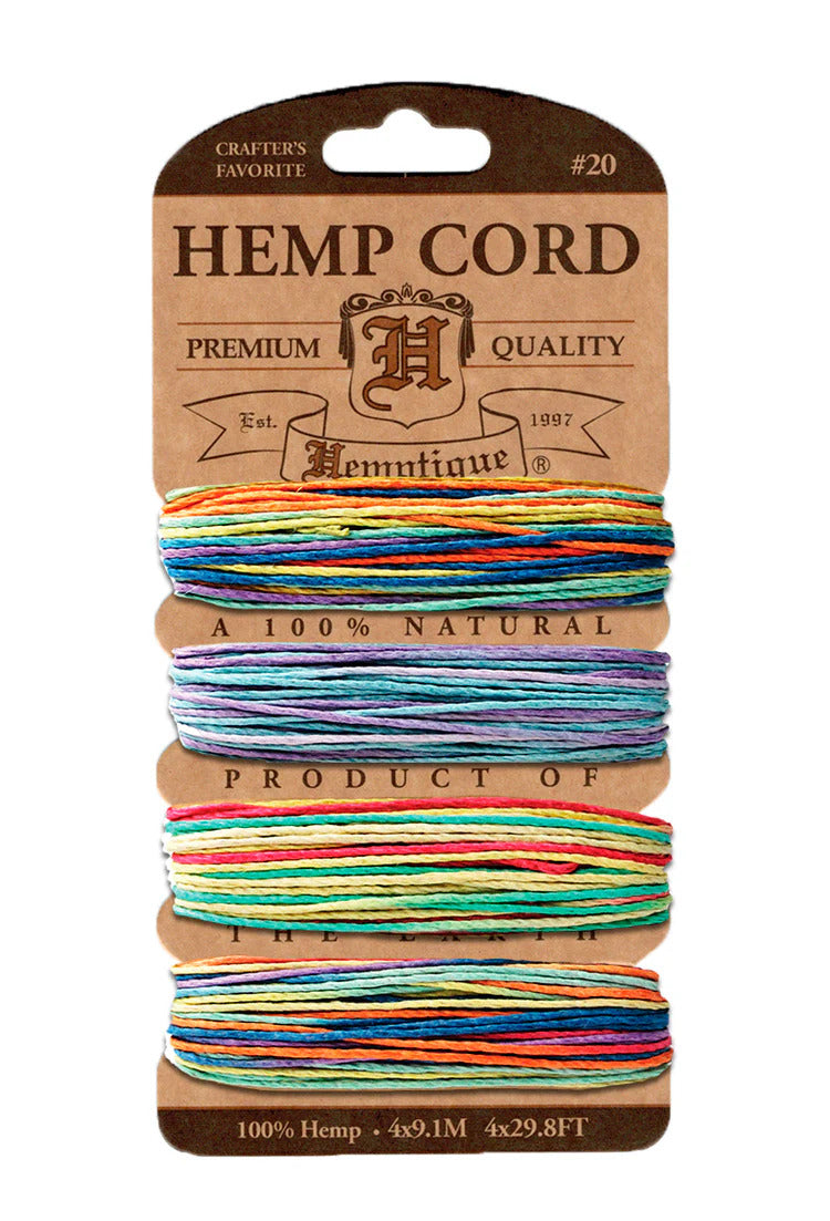 Hemptique #20 Variegated Hemp Cord Card Set - Variegated 2