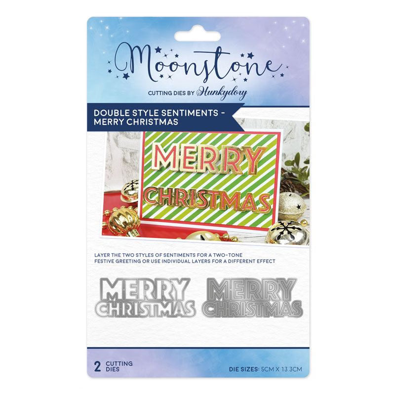 Moonstone Dies - Double Style Sentiments - Merry Christmas