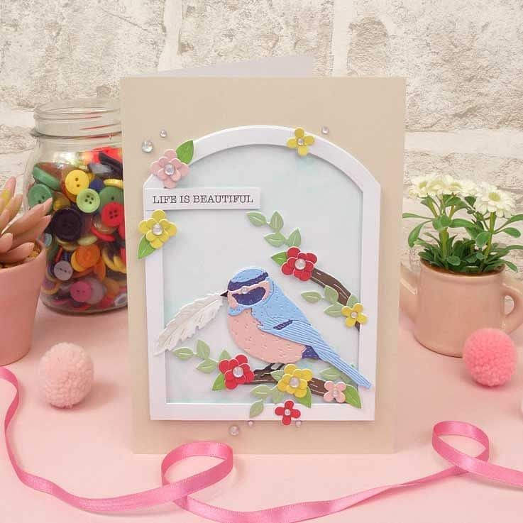 Moonstone Dies - Layering Blue Tit