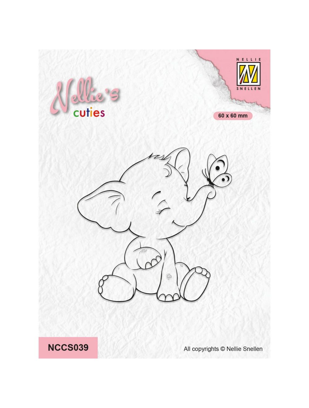 Nellie's Cuties Clear Stamp Elephant