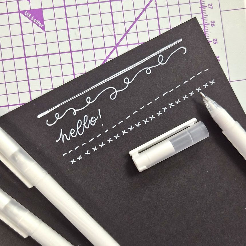 Prism Gel Pens - White x 3 Pens