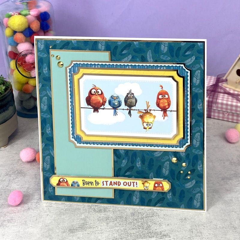 Bonkers Birds Luxury Card Topper Sheet