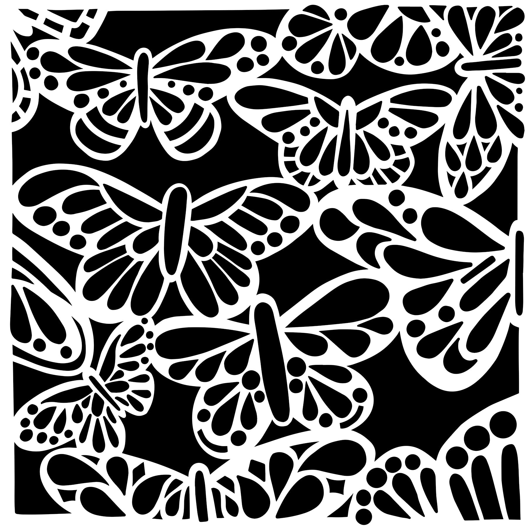 The Crafters Workshop 6x6 Stencil Butterfly Bounty